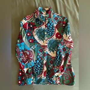 Vintage 70s Print Dalton Button Up Top